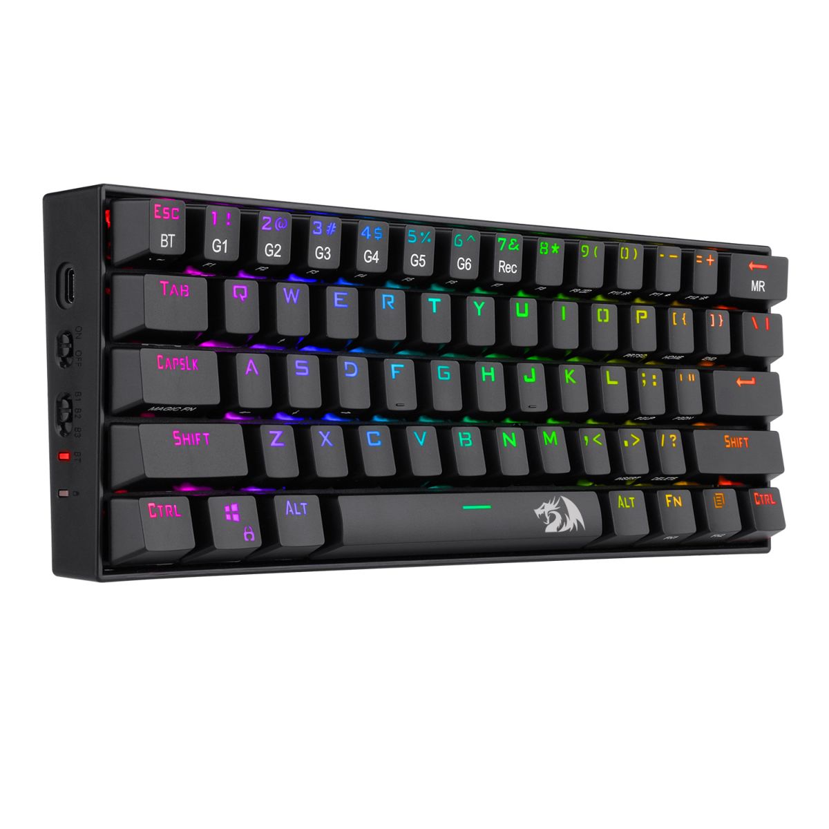 Teclado Redragon Draconic Mec. Rgb e Inalámbrico