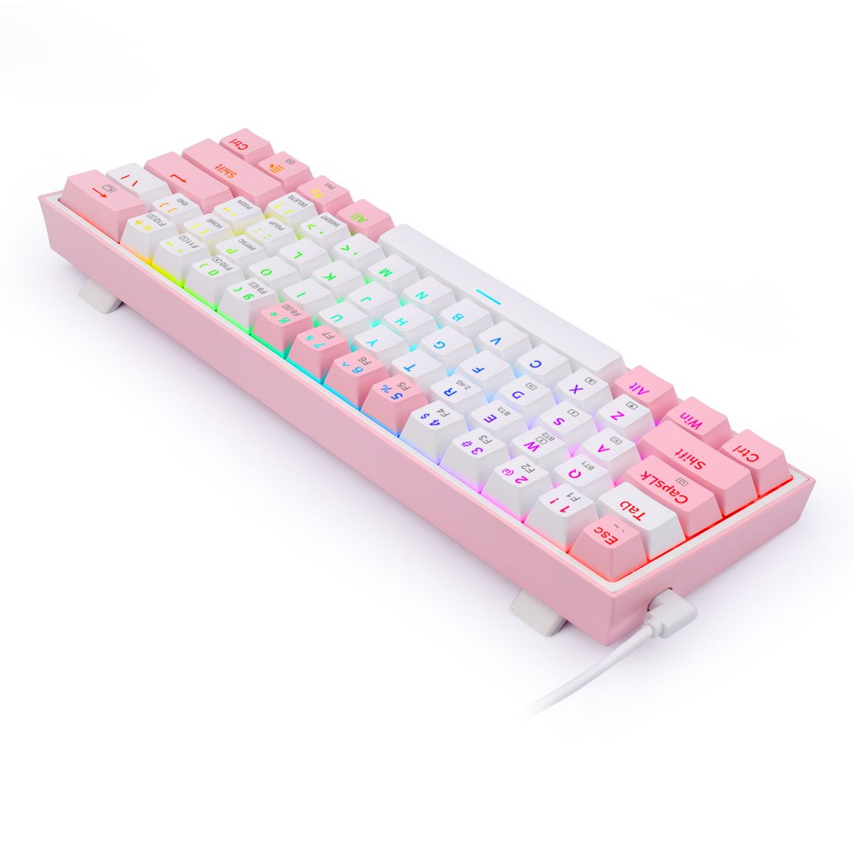 Teclado Redragon Fizz Pro K616-rgb White/pink