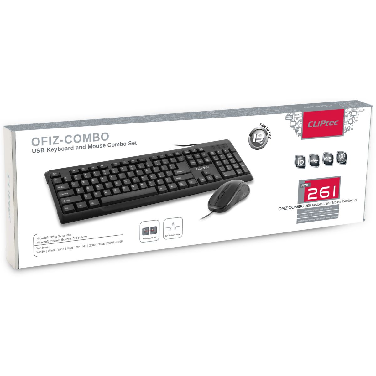 Combo Teclado Y Mouse Cliptec Rzk261