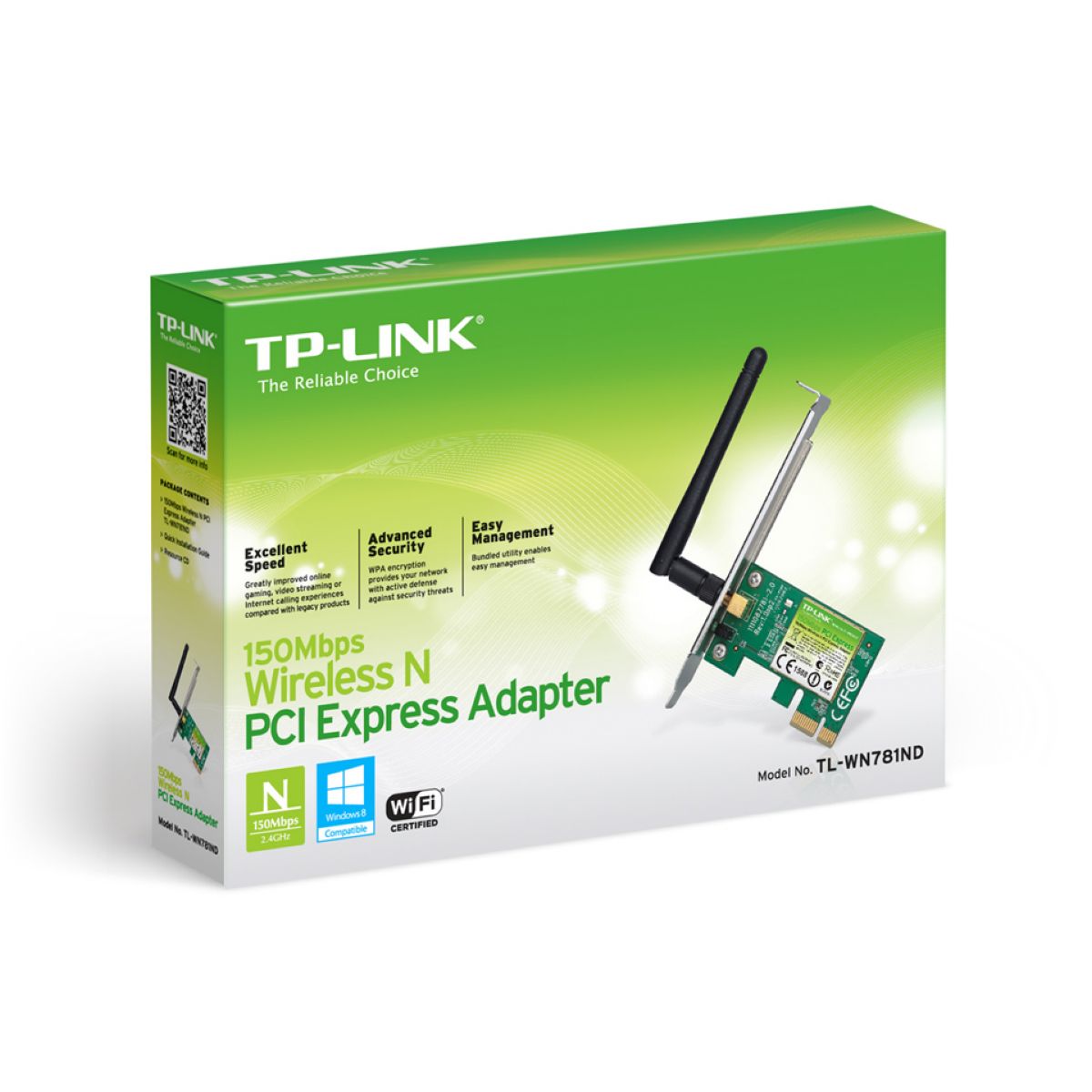 Adaptador WiFi Pci Express TP-Link 150mb N Wn781nd