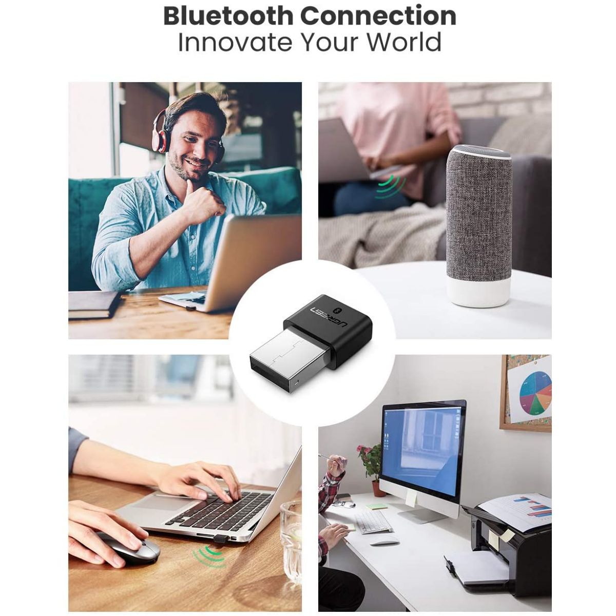 Adaptador Ugreen Bluetooth 4.0 Usb (apt-x) Black