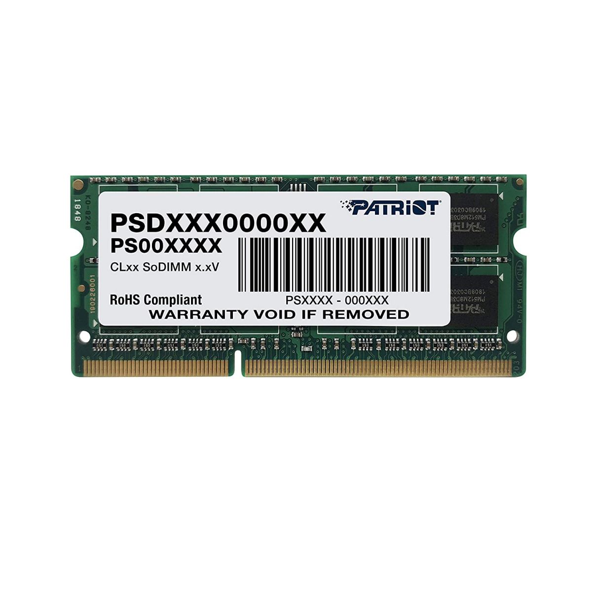 Memoria RAM Sodimm DDR3 1600 8GB Patriot Signature 1.35v
