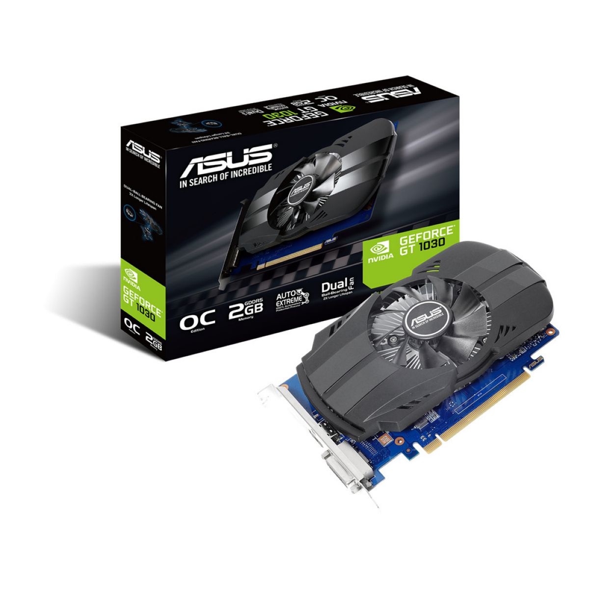 Tarjeta Grafica Asus Gt1030 2gb Oc Ddr5 Disp3