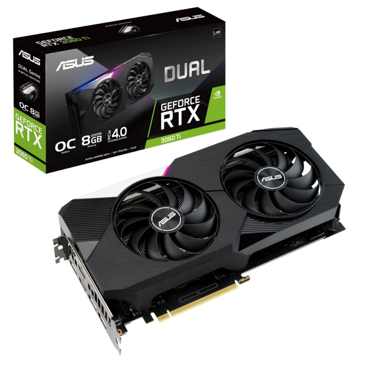 Tarjeta Grafica Asus Rtx 3060ti 8GB Gddr6 Oc Dual V2 Lhr