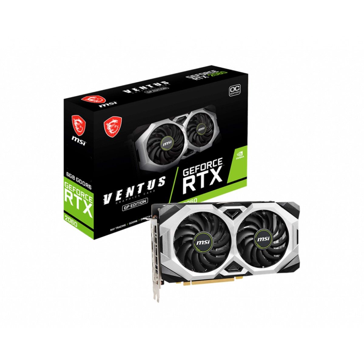 Tarjeta de video Grafica Msi Rtx 2060 Ventus Gp Oc 6gb