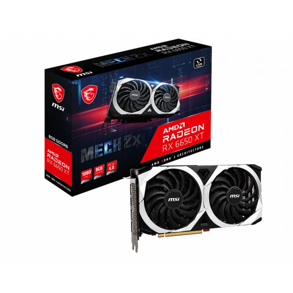 Tarjeta de video Grafica Msi Rx 6650 Xt Mech 2x 8gb