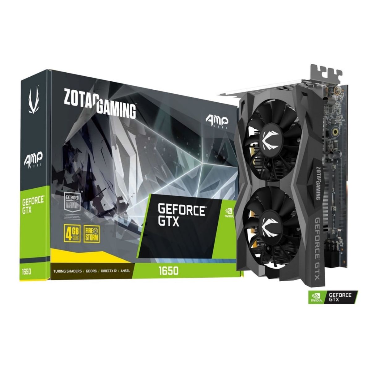 Tarjeta grafica Zotac Gtx 1650 Amp Core 4gb Gddr6 Twin Fan