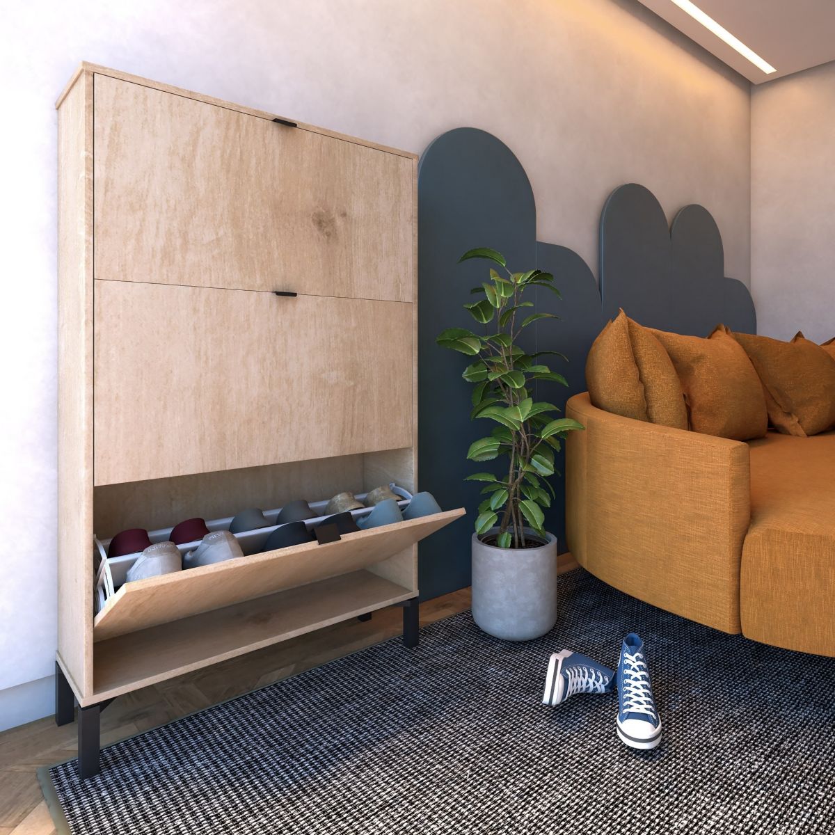 Zapatera Marden Maderada / 2 Bultos