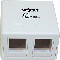 Caja para módulo RJ45 2 Puertos Nexxt Blanca