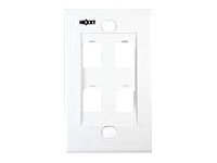 Placa de pared para 4 modulos RJ45 Nexxt AW160NXT04 Blanco