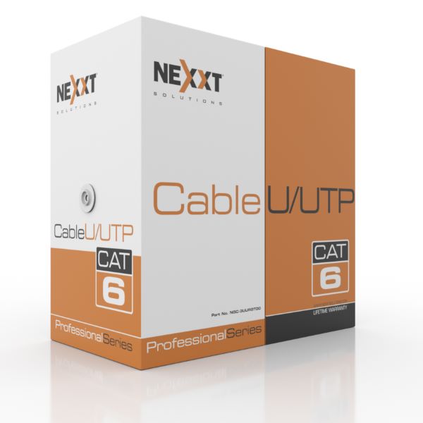 Bobina Cable UTP Cat6 305mts Nexxt Gris 100% Cobre