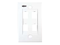 Placa de pared para 4 modulos RJ45 Nexxt AW160NXT04 Blanco