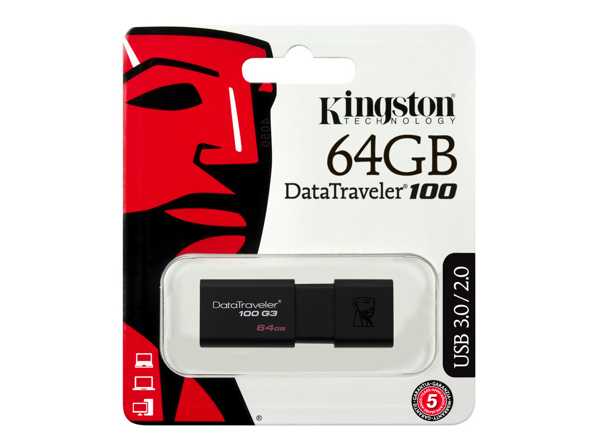 Pendrive USB Kingston DataTraveler 100 G3-64GB