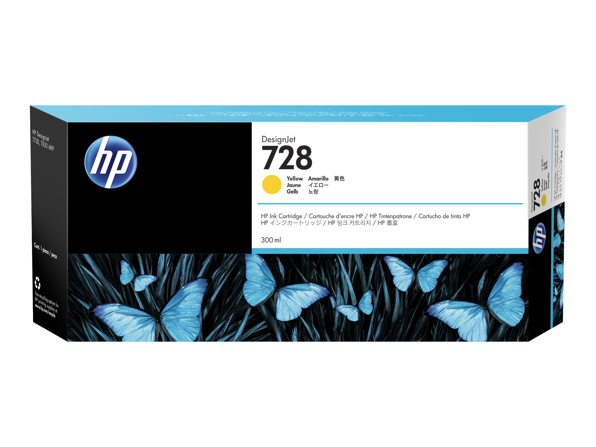 HP 728 300ml Amarillo DesignJet T730 T830