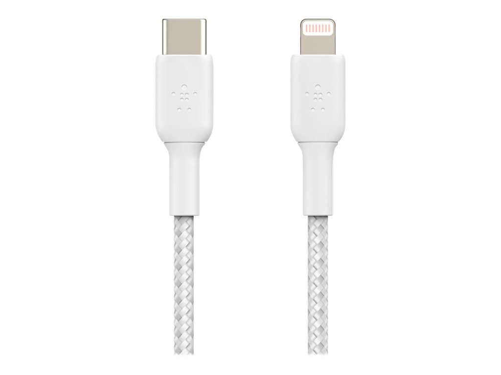 Cable iPhone Lightning a USB-C Belkin CAA004bt1MWH Blanco