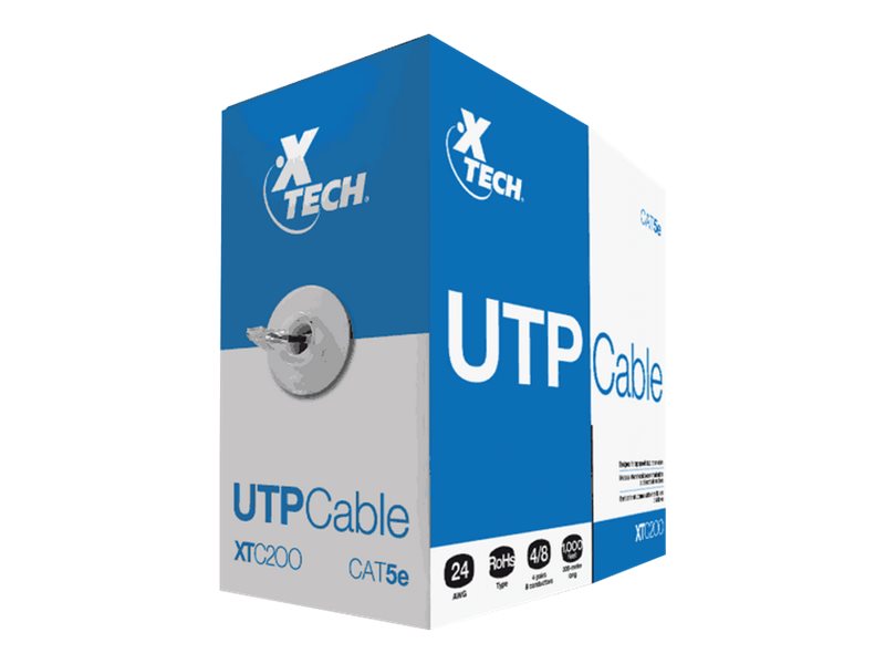 Bobina Cable UTP 305mts Cat5e Xtech XTC-220