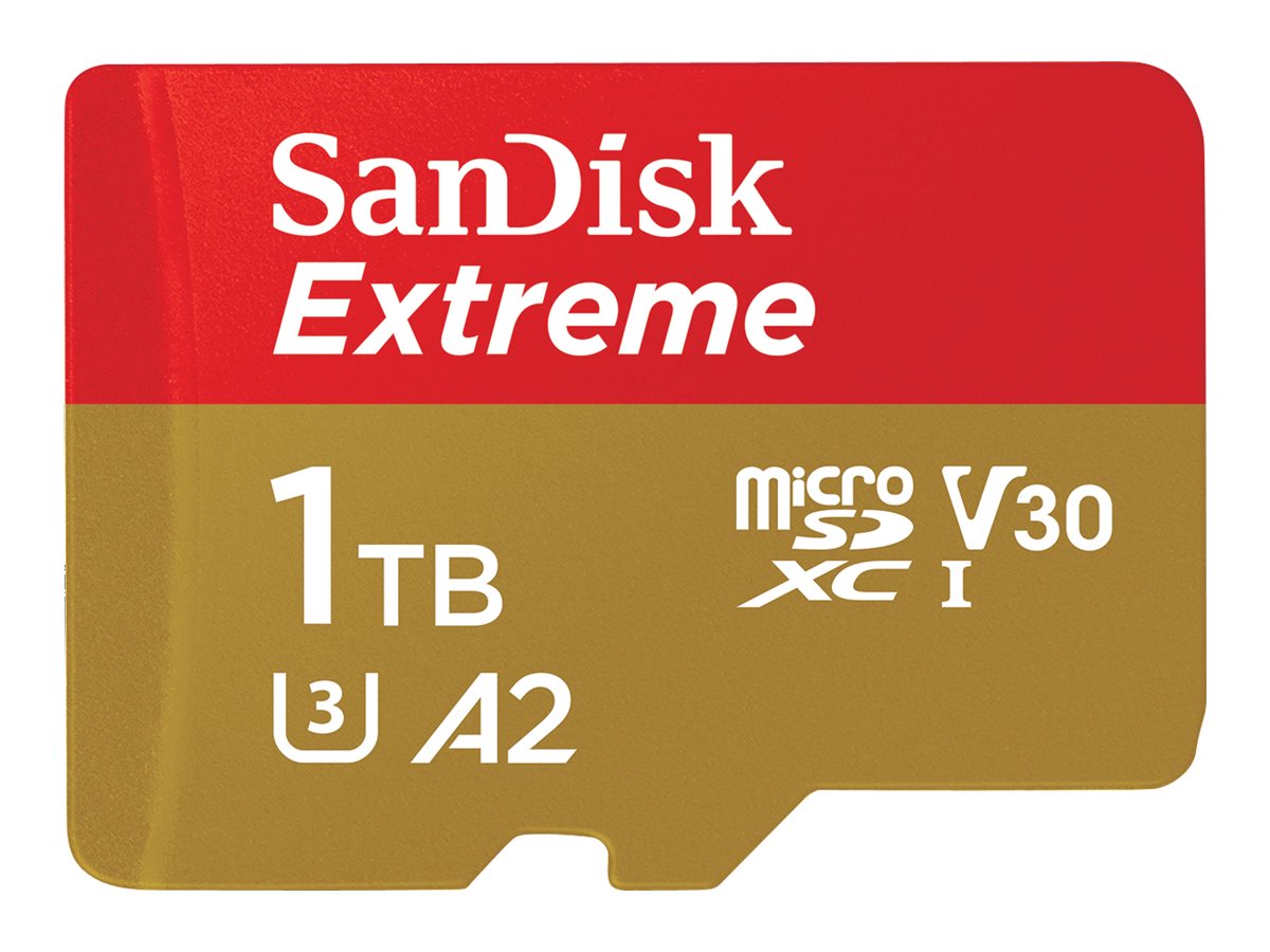 Tarjeta de memoria de 1TB SanDisk Extreme microSD adaptador