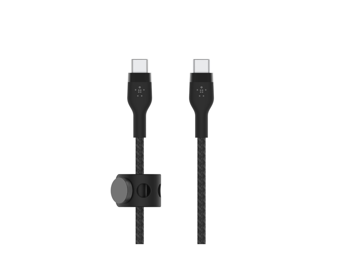 Cable USB-C a USB-C Belkin pro flex carga rapida 2m Negro