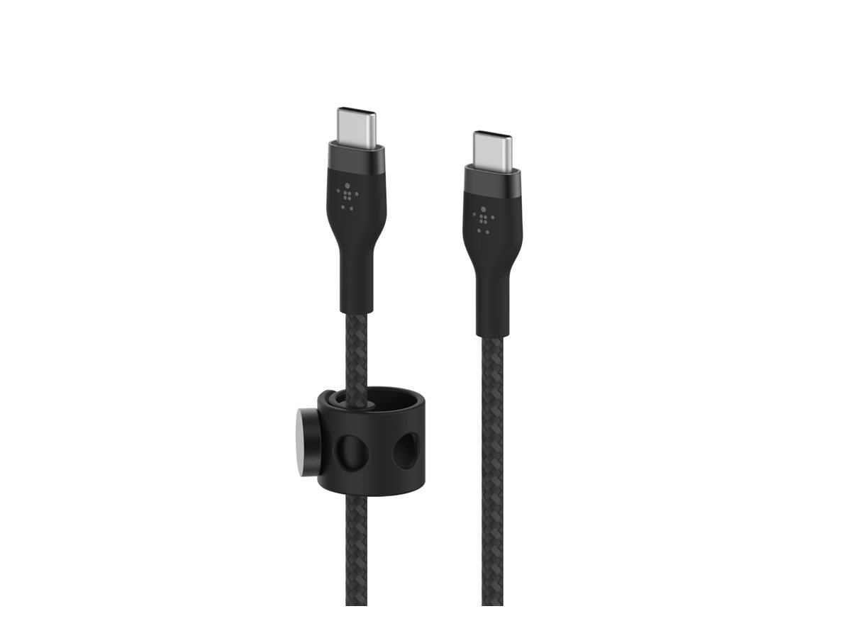 Cable USB-C a USB-C Belkin pro flex carga rapida 2m Negro
