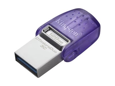 Pendrive de 128gb Kingston Microduo 3C Usb-a Y Usb-c Violeta