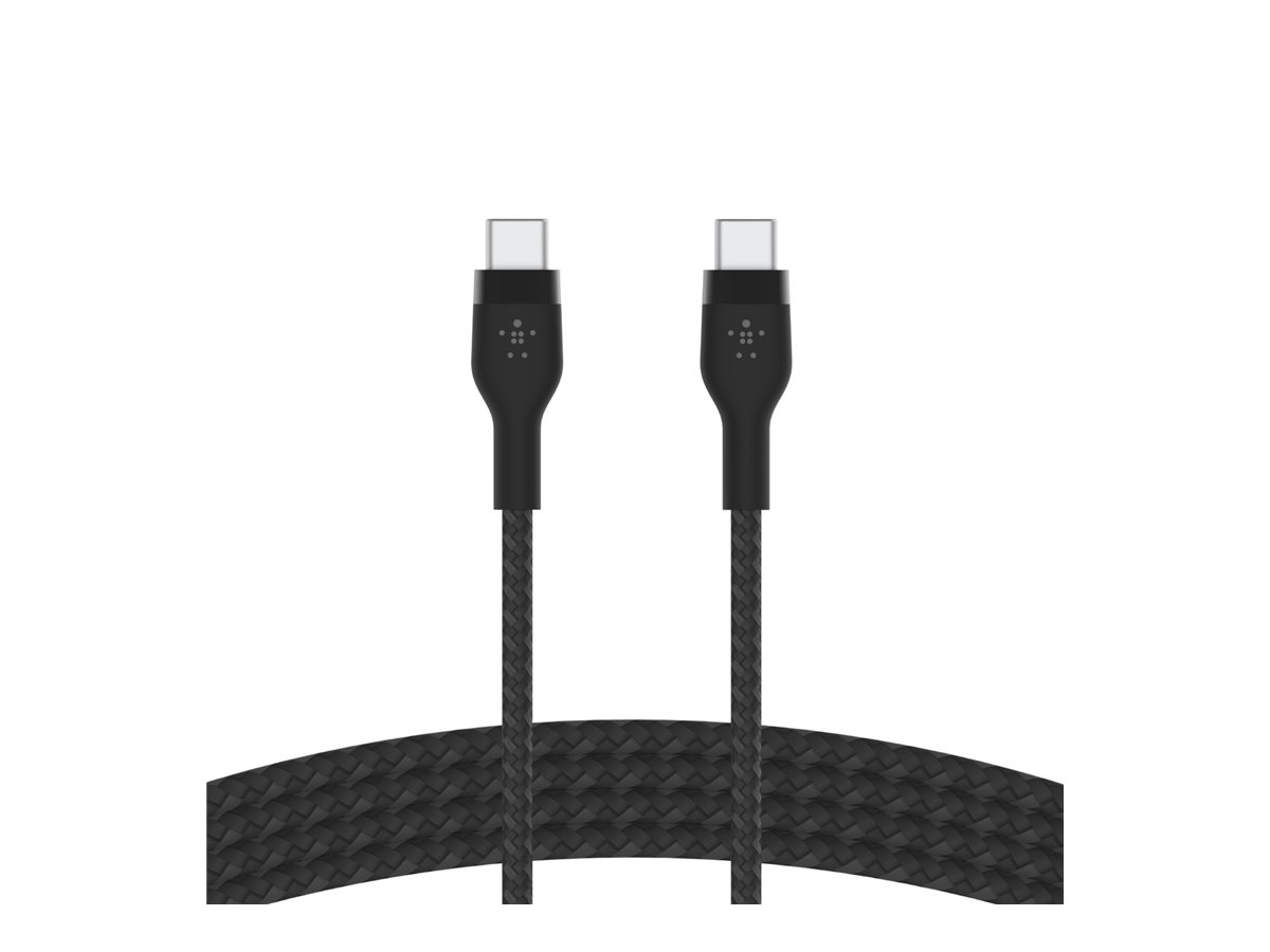 Cable USB-C a USB-C Belkin pro flex carga rapida 2m Negro