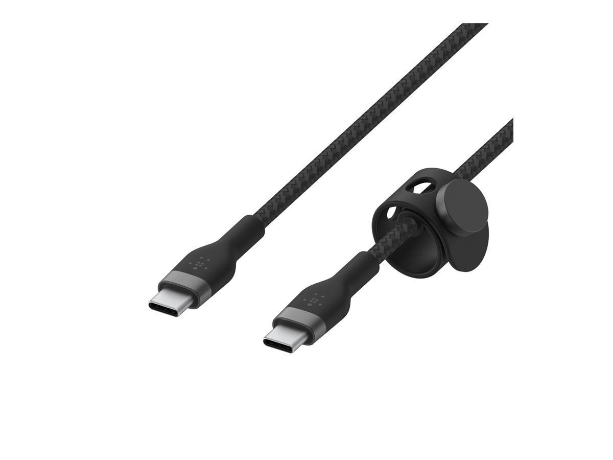 Cable USB-C a USB-C Belkin pro flex carga rapida 2m Negro