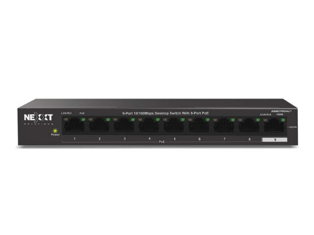Switch 9 Puertos Fast Ethernet Nexxt ASBDTPO4U