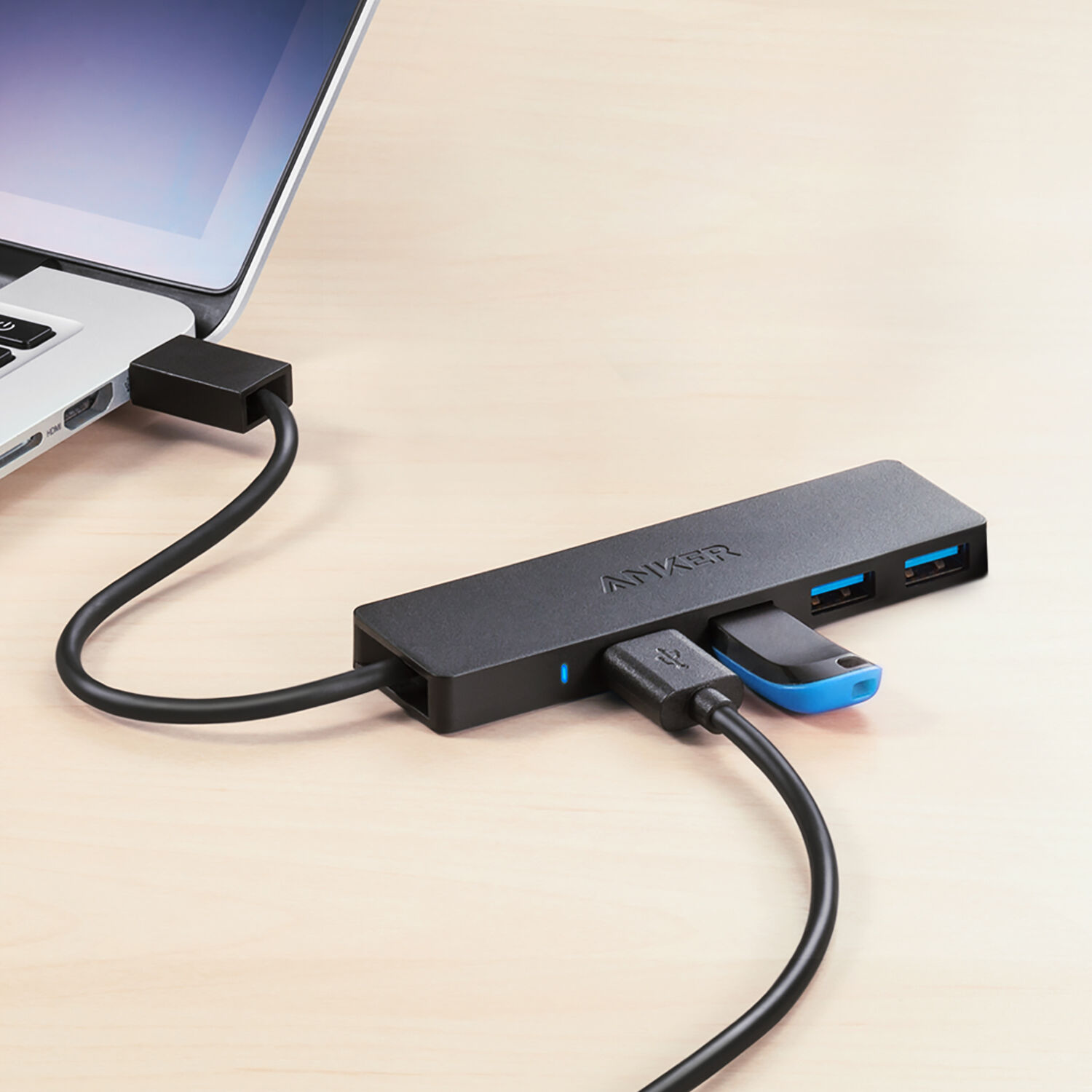 Hub de 4 puertos USB 3.0 Anker Ultra Slim