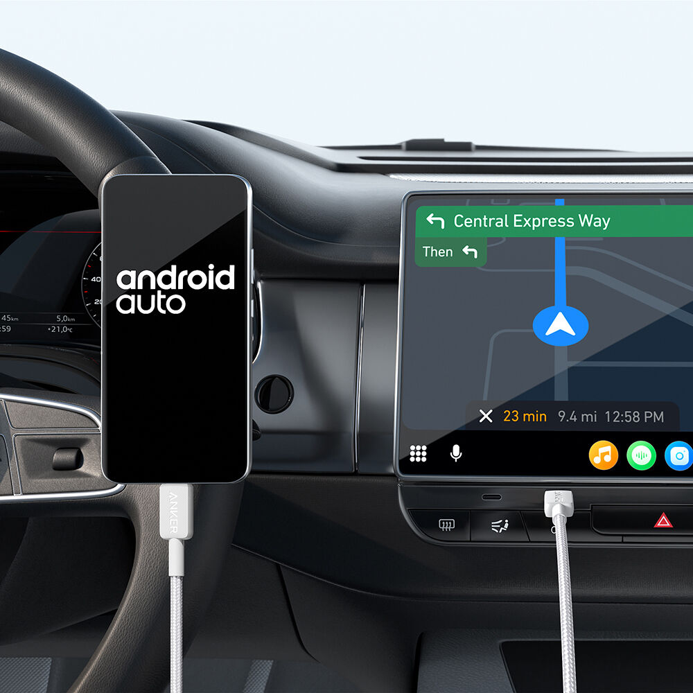 Cable trenzado USB-C a USB-C Anker 322 BLANCO 1,8 m