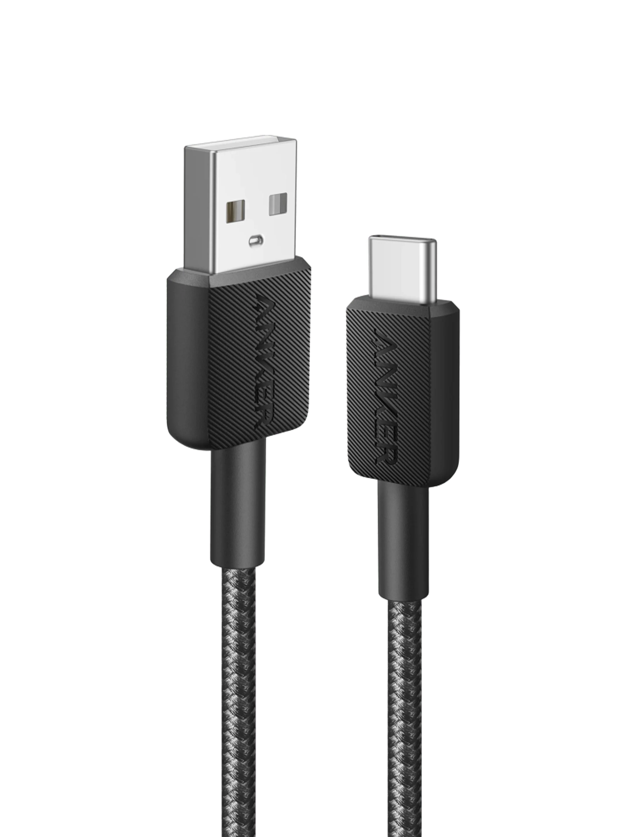 Cable USB-A a USB-C trenzado Anker 322 91cm negro