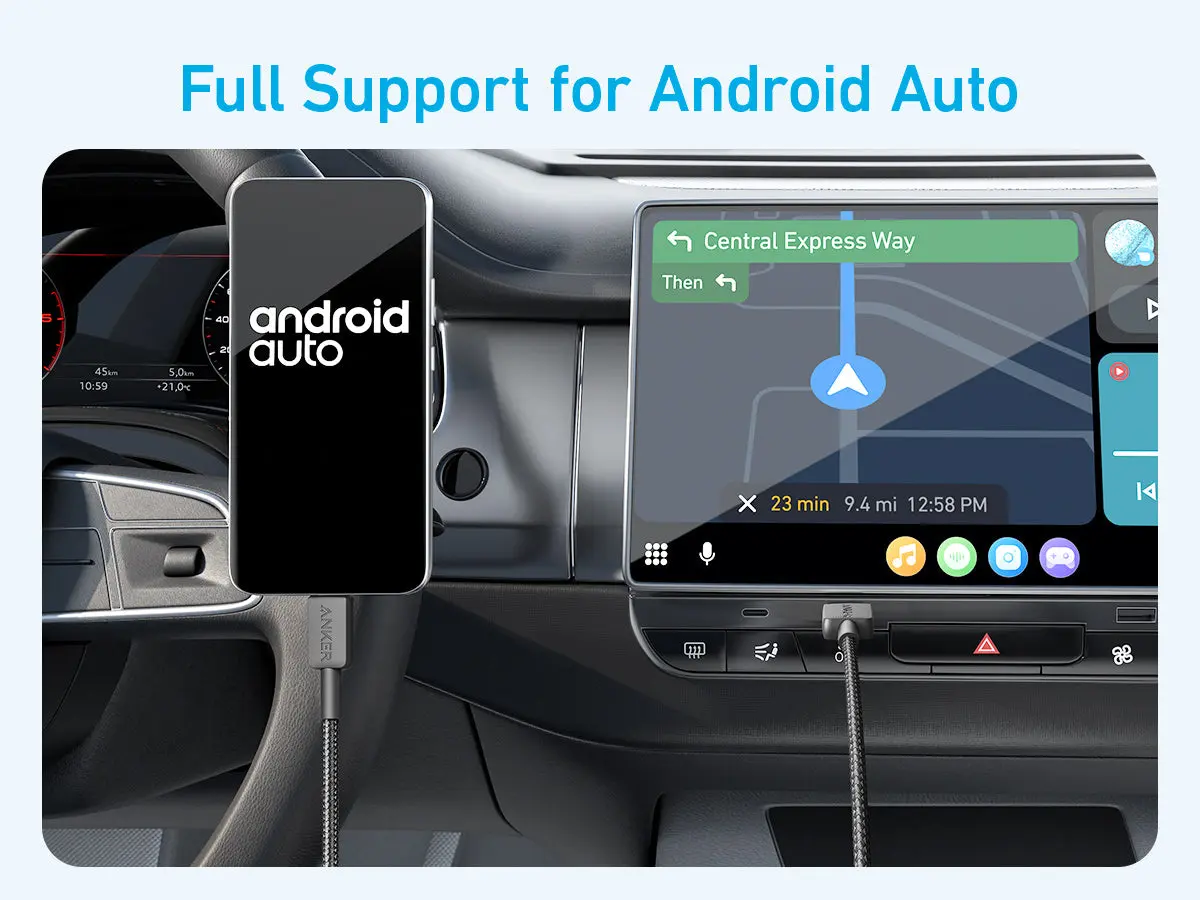 Cable USB-A a USB-C trenzado Anker 322 91cm negro