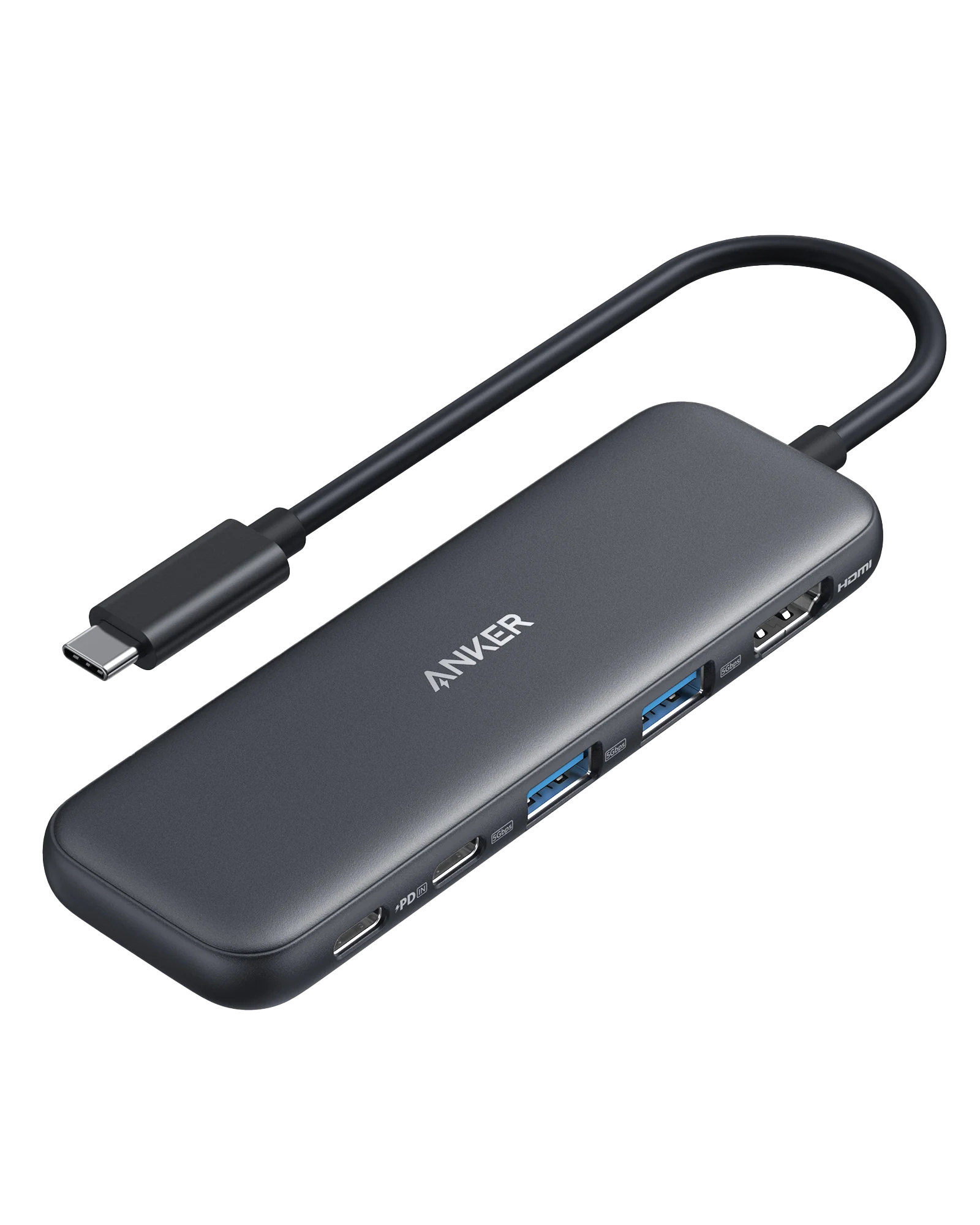 HUB 5 en 1 Anker 332 USB-C con HDMI, USB-C/A Y PD-IN de 100w