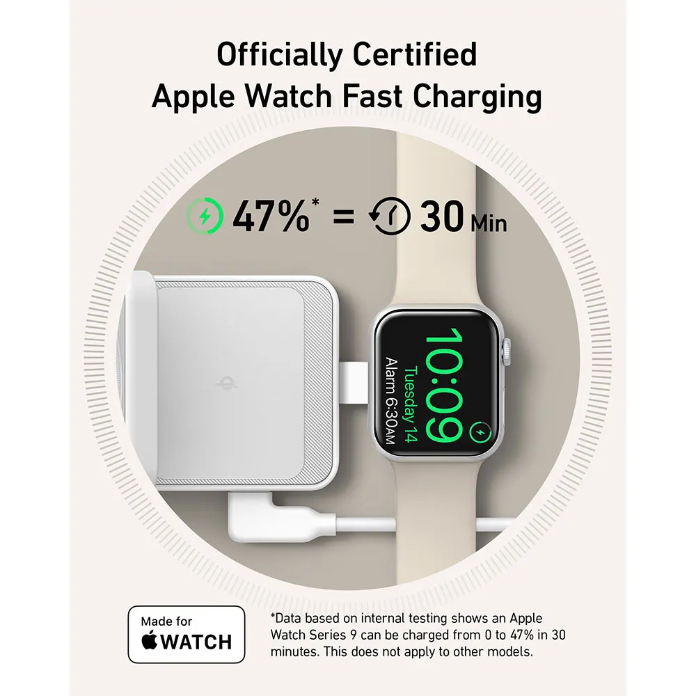 Cargador inalambrico 3 en 1 Anker B2557321 15W apple Blanco