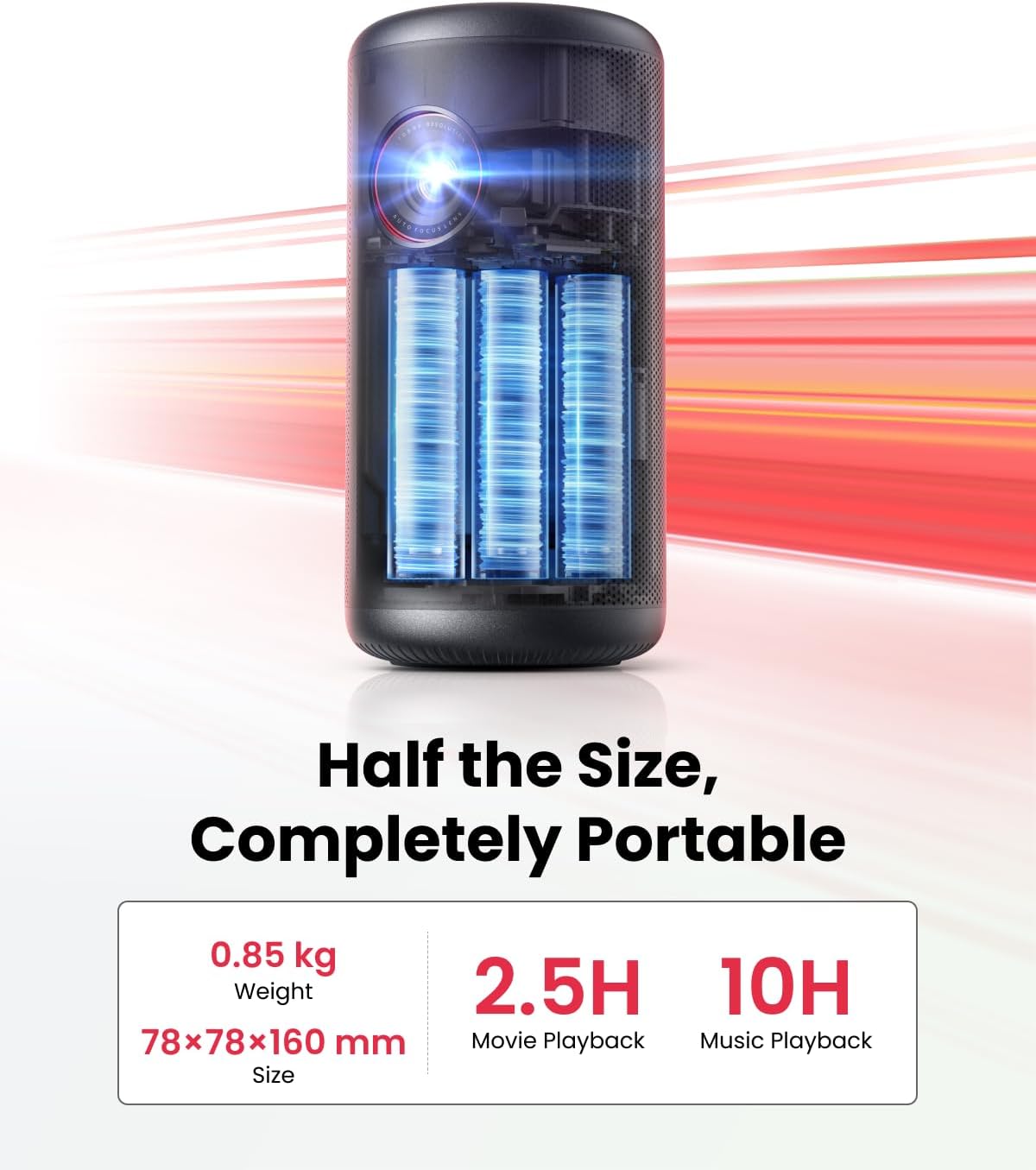 Proyector smart Anker Nebula Capsule 3 con soporte Gimbal S