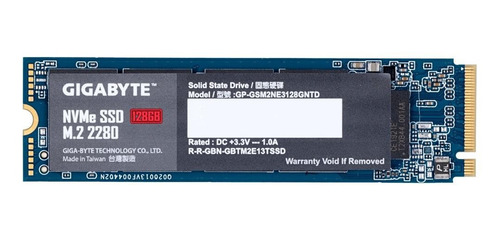Disco SSD M2 2280 NVMe 128GB Gigabyte