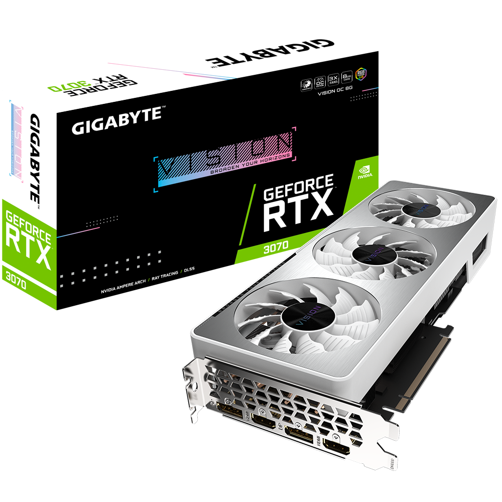 Tarjeta grafica Gigabyte GeForce RTX 3070 VISION OC 8GB