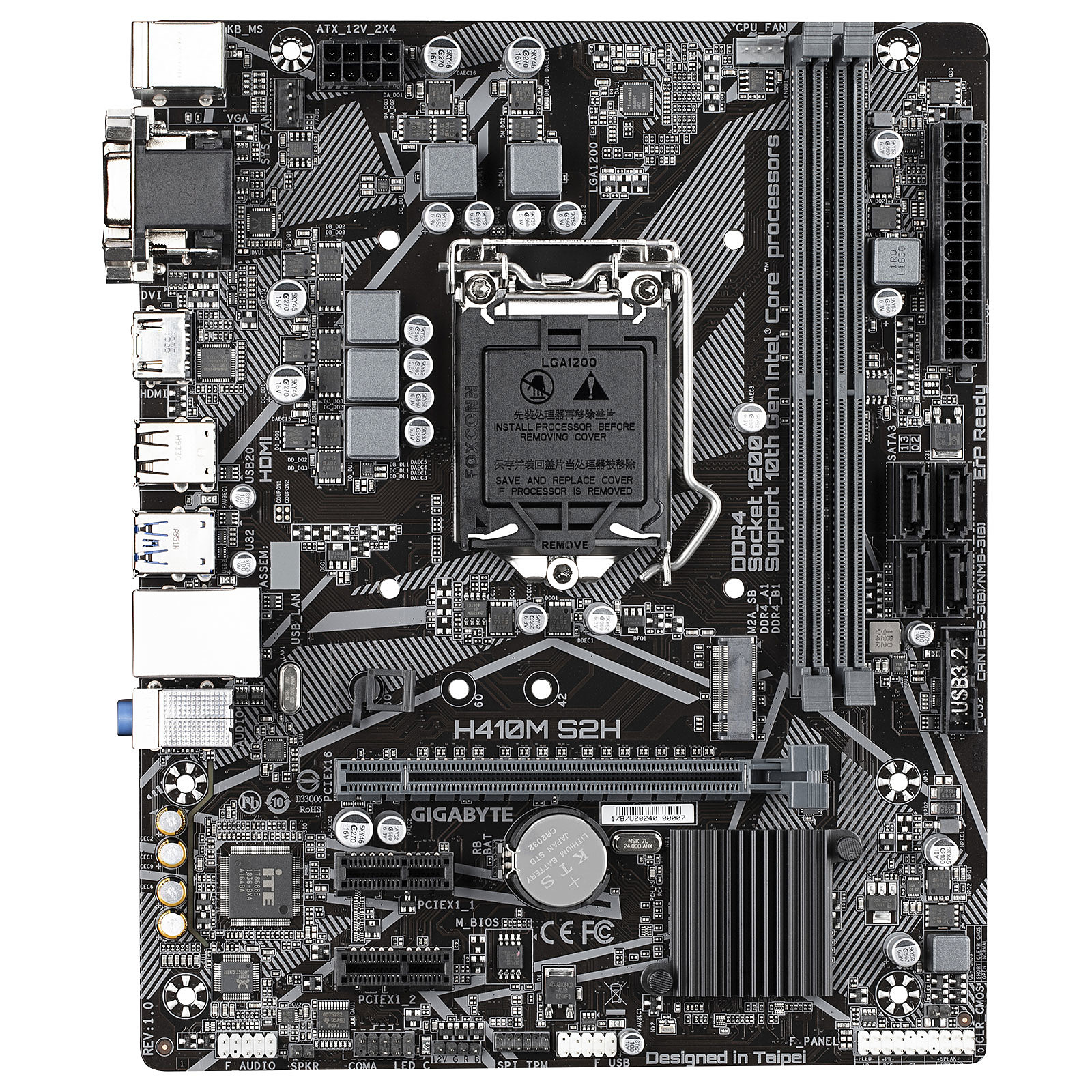 Motherboard Gigabyte H410M S2H V2 Rev1.0 S1200