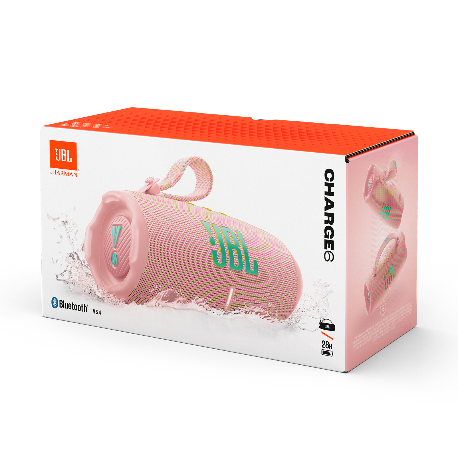 Parlante JBL Charge 6 Bluetooth IP68 28h Powerbank Rosa