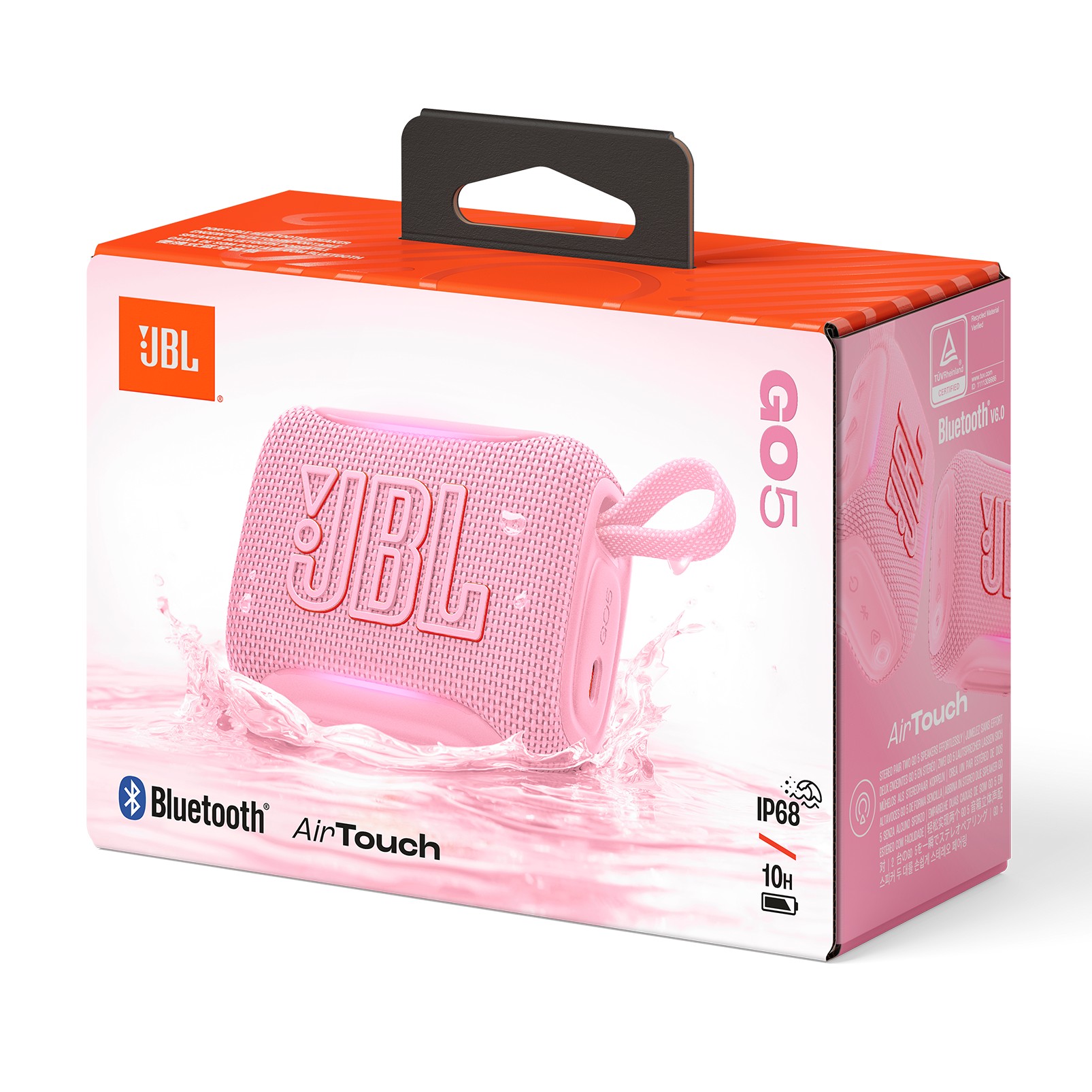 Parlante JBL Go 5 Bluetooth IP68 10Hs USB-C Rosa