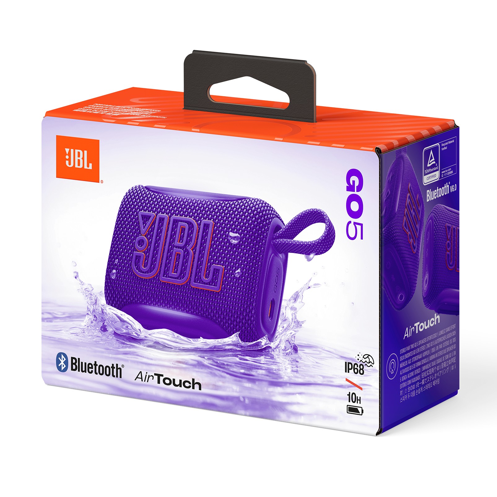 Parlante JBL Go 5 Bluetooth IP68 10Hs USB-C Violeta
