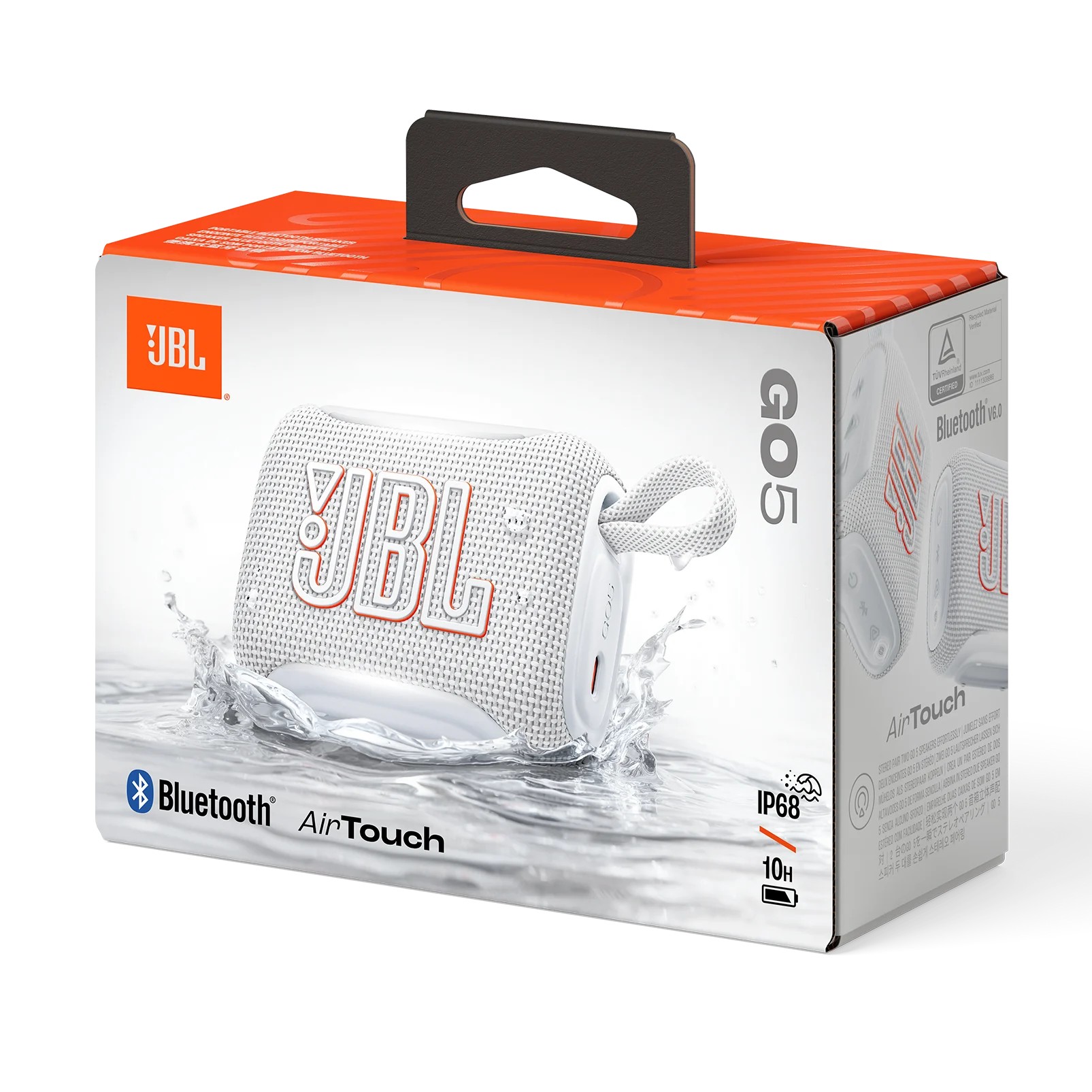 Parlante JBL Go 5 Bluetooth IP68 10Hs USB-C Blanco