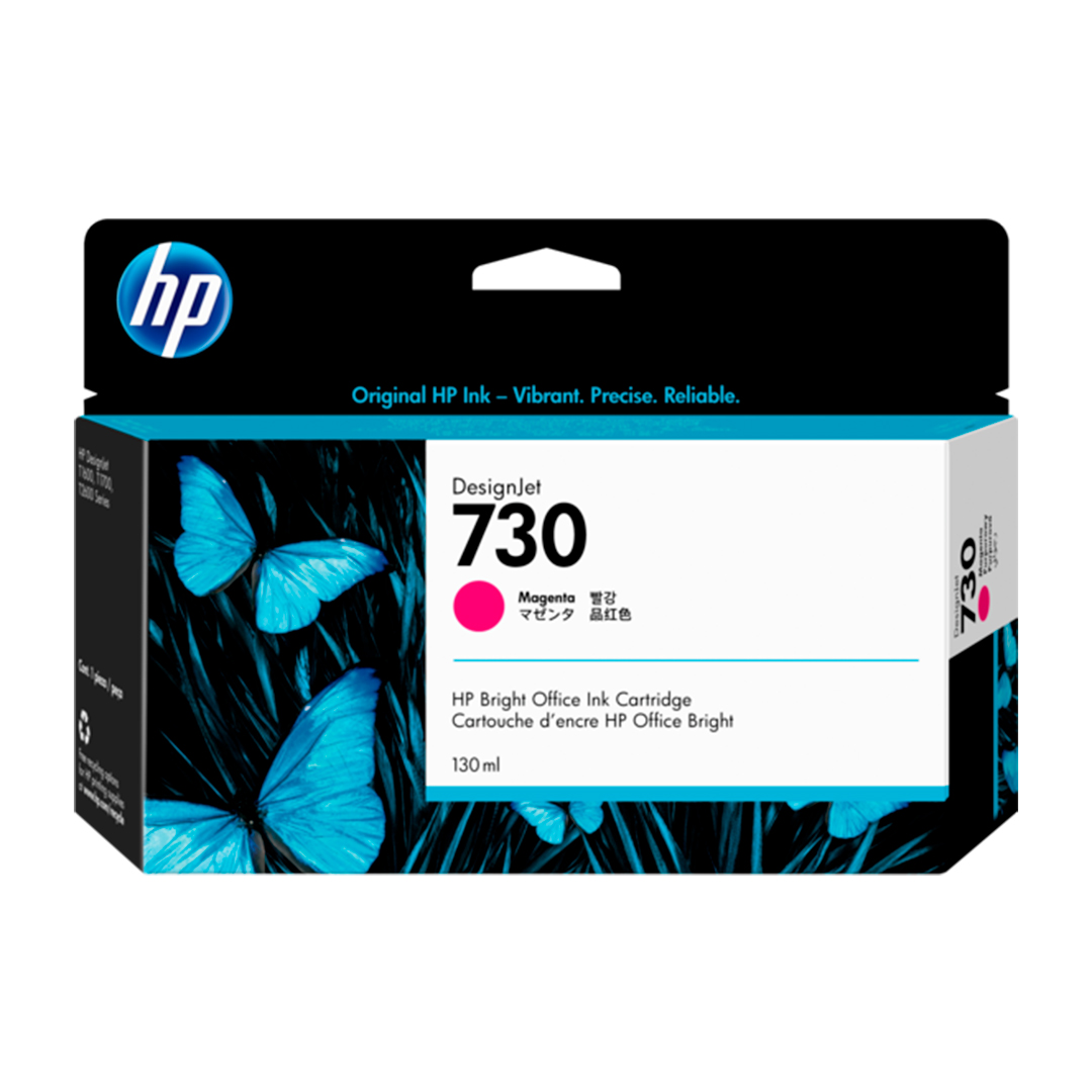 Cartucho de tinta HP 730 130 ml magenta para DesignJet