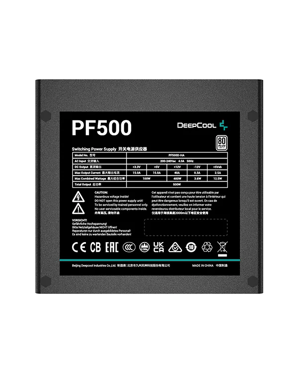 Fuente de poder Deep Cool 500 Watt 80 Plus