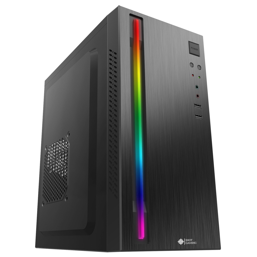 Gabinete Gamer Shot Gaming FA-5018 RGB Negro