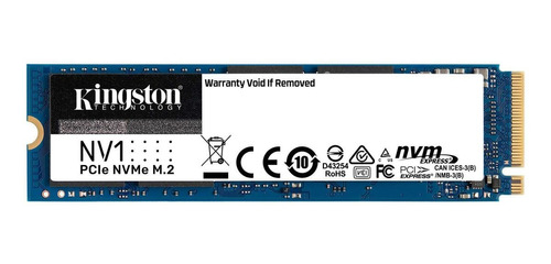 Disco SSD M2 NVMe 2280 500Gb Kingston PCIe NV1 SNVS/500G