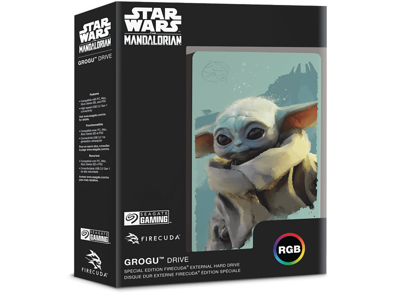 Disco duro externo 2Tb Seagate Star Wars Mandalorian Grogu