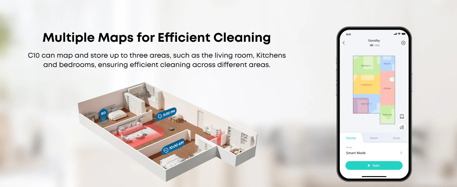 Robot Aspiradora Smart Eufy C10 con Base de Autovaciado