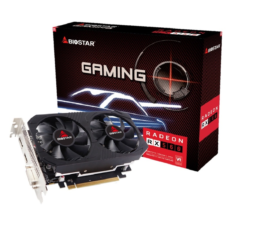 Tarjeta Grafica Biostar RX560 XT EVO DUAL COOLING