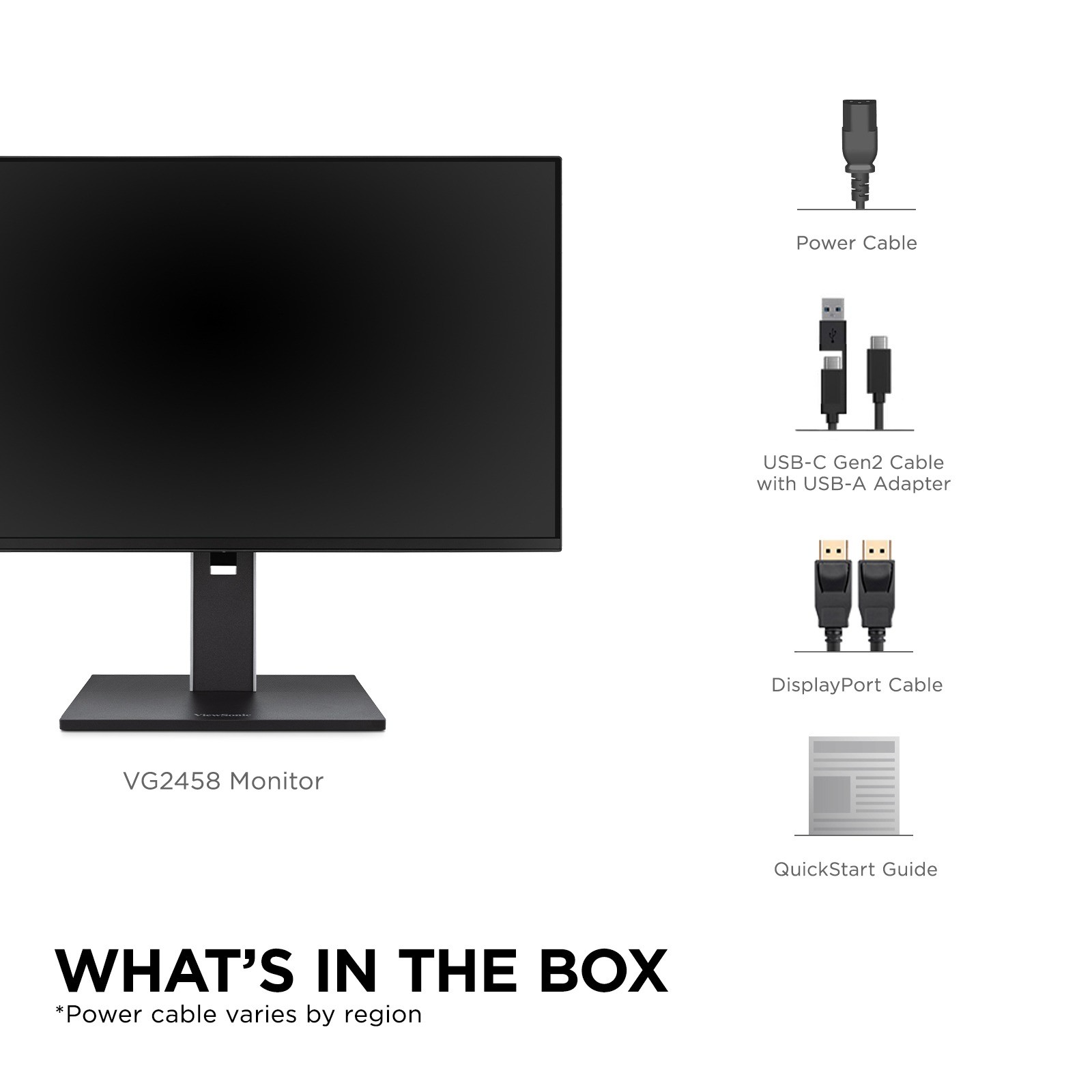 Monitor ViewSonic VG2458 24” IPS Full HD USB-C 100Hz