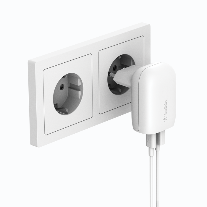 Cargador de pared doble con PPS de 37 W Belkin USB USB-C